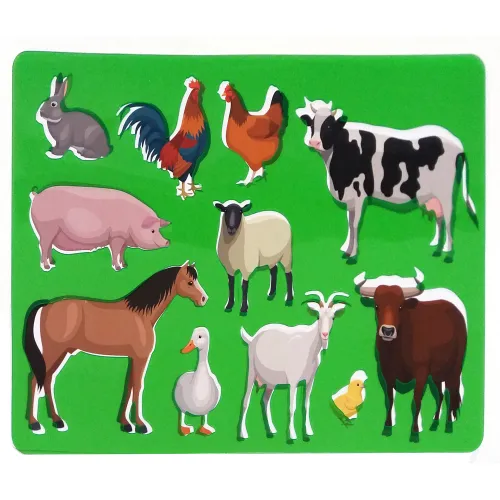 Tekensjabloon 2 stuks boerderijdieren en het ABC